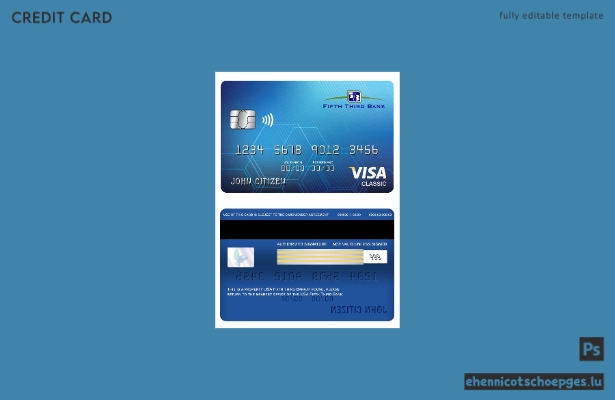 USA Fifth Third Bank Visa Classic Karte – Beispielvorschau